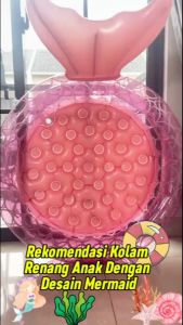 Kolam Renang Anak Mermaid 2 Rings Ban Renang Duduk Pelampung Lengan Anak Putri Duyung  WJ173