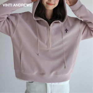 American Style Half-Zip Hooded Sweatshirt