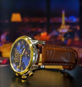 Jam Tangan Pria JSON Tali Kulit Terbaru 2023 Tahan Air Anti Baret kuat Motif Arab BISA COD