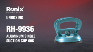 Ronix Tools RH-9936 Premium Quality German Technology | Aluminum Single Vacuum Suction Cup 60K Heavy Duty Glass Lifter Tile Granite Window Panel Mover Manual Lock Release Lever 118mm Rubber Pad 45kg Safe Load 60kg Max Capacity Construction Hand Handling T