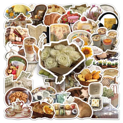 Set 10 / 30 / 50 miếng dán sticker retro trà chiều đa phong cách vintage cổ điển dán nón mũ bảo hiểm laptop vali sổ tay đàn guitar điện thoại tủ lạnh
