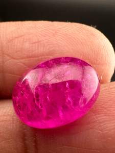 ทับทิม LAB MADE ทับทิมพม่าเทียม10 cts พลอย รูปหยดน้ำ PINK RUBY PEAR SHAPE 10X12 ม (1 เม็ด) PINK BURMA RUBY COLOR