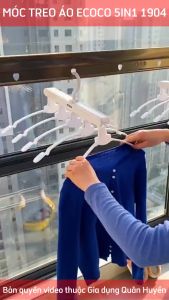 MÓC TREO ÁO ECOCO 5IN1 THÔNG MINH GẤP GỌN | MẮC TREO QUẦN ÁO PHƠI ĐỒ ĐA NĂNG 1904