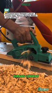 ISKU Planer Listrik 450W Mesin Serut Kayu Cocok untuk memoles dan memotong kayu Mesin Ketam Kayu