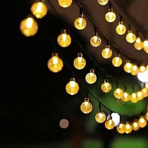 Solar String Lights Outdoor Crystal Fairy Light wedding birthday Garland 8 Modes Waterproof Patio Light for Garden Party Decor