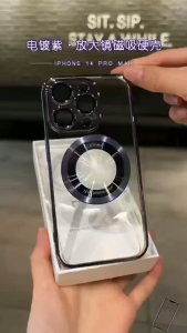 CCOcase.TH เกราะป้องกันโปร่งใสชุบโครเมี่ยม Magnetic Case For iPhone 17 16 15 14 13 12 11 Promax Pro Plus เคสไอโฟน เคสกันกระแทก เคสสำหรับไอโฟน