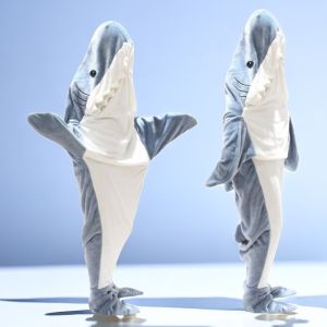 Qinju studio | Funny Shark Patterned Warm Pajamas Onesie