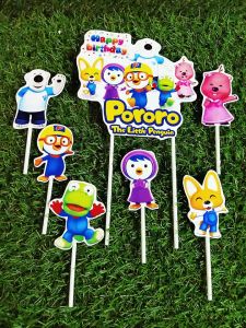 Cake Topper pororo penguin happy birthday