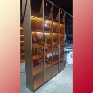 Stainless Steel Glass Wine Cabinet