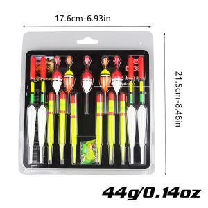Limnoid 15pcs Fishing Float Set High Visibility Durable Buoyant Compact Portable With Rubber Stoppers For Freshwater Fishing