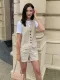 Linen Vests for Women Sleeveless Suit Vest Coat Woman 2024 Autumn Korean Fashion Female Black White Suit Vest Top. 