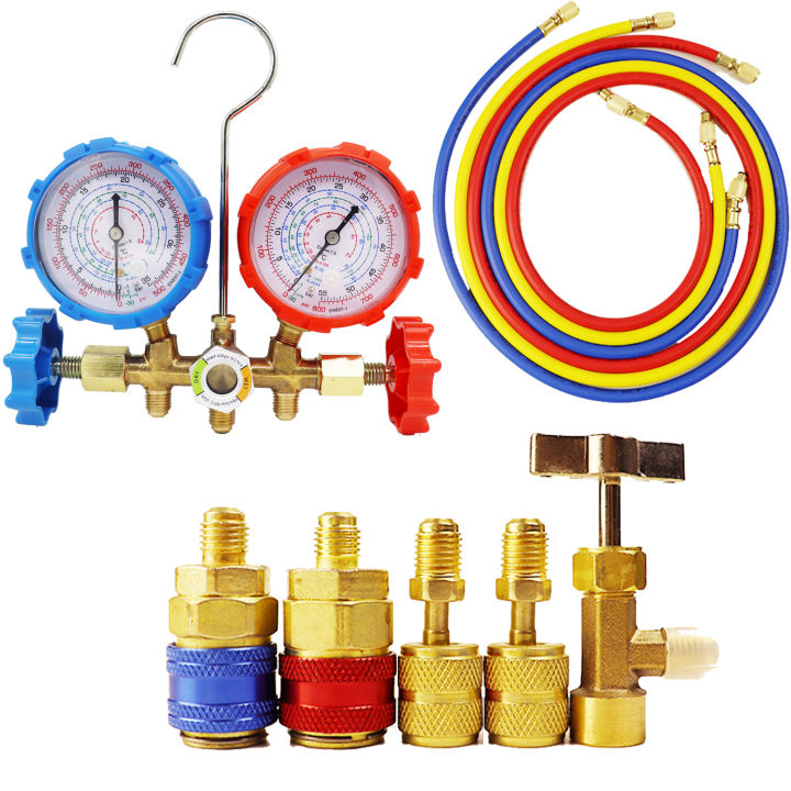 Flow Meter For R134a R410A R134A R32 R404A Air Conditioner Refrigeration Fluoride Meter Kit ...