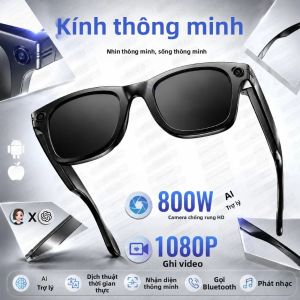 Kính Camera Thông Minh 8MP Chống Rung Ảnh 4K & Video 1080P Cuộc Gọi Bluetooth 12H Dịch Thuật AI Dành Cho Nam & Nữ Với RAM 32GB