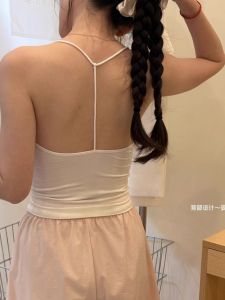 Seamless Modal Strapless Vest Integrated Inner Wear with Chest Pad T-Shape Backless Design Slim Fit Summer Casual Top