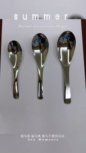 6/6.5INCH  Soup Spoon Thick Soup Spoons High Grade Stainless Steel Table Spoons Rice Soup Spoons Table ware
