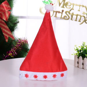 Hoyaa Christmas Hat With Star/Tree/Flower LED Light For Adults and Kids Santa Hat