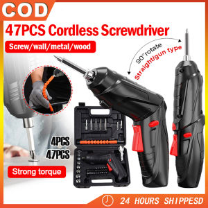 Original 3.7V Li-ion torque wireless electric drill Cordless Rechargeable set electric Handy Drill household multifunctional electric Screwdriver Tool Kit and Accessories Set with Bits Holder