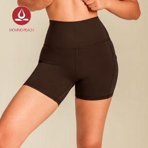 Moving Peach Sports Shorts For Women High Waist Side Pocket Work Out Leggings Pilates Daily wear ACG(lumair)