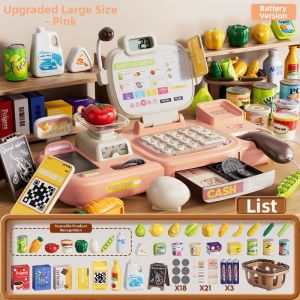 BABYSHOME | Child Supermarket Cash Register Toy 3-6 Years Old Birthday Gift