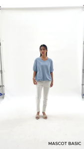 MASCOT Kaos Oversize Wanita Polos Basic Kantong Depan (010) Baju Cotton Combed Premium