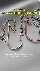 Korea SHARK HOOK Stainless Steel 12/0 18/0 Saltwater Fishing Hook with Chain
