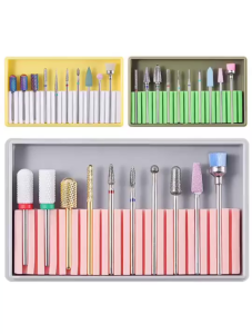 10in1 Nail Bits Bit Set Mata Bor Kuku | Nail Drill Bits Set Lengkap