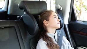 Gối Tựa Đầu Gối Tựa Cổ Ôtô Sedan Ghế Văn Phòng Hình Chữ U Xoay 180° Cao Su Non Bọc Da.