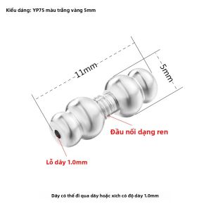 Mặt Kẹp Dây Chuyền Bạc và Ngọc Trai Kết Nối Ốc Vít