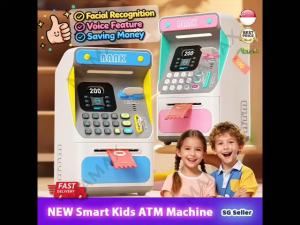 【SG Ready Stock】Electronic Kids Smart ATM Machine Toy★Password Piggy Bank with Voice&Face Recognition✅Fun Saving Toy✅Christmas/Birthday Gift/Presents✅