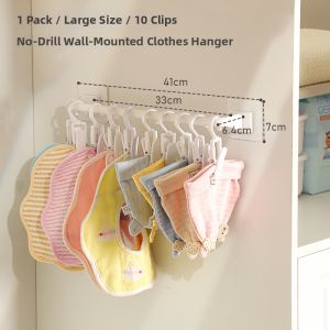 YA JIA LI JIA | Children Closet Hanging Storage Organizer Adhesive Hooks