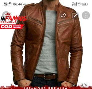 jaket kulit sintetis elegn