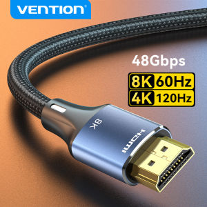 Vention 8K HDMI 2.1 Cable 4K 120Hz 48Gbps Aluminium alloy braid for USB C HUB PS5 TV Box Dolby Atmos HDR10+ HDMI Splitter Swictch Digital PC PS4 TV HDMI Cables 2.1