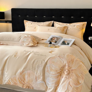 LUOLIQI | Bộ Đồ Chăn Drap Gối Cao Cấp 100% Bông 4 Món