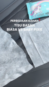 BABY PIXIE Tisu Basah Bayi Unicorn (10 lembar) | Baby Tissue Wipes Aman Segala Usia Halus Pure Water Tisu Wet