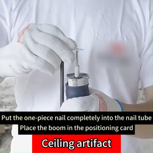 Free 20 nails Ceiling Nail Gun Heavy Duty Nail Gun Power Tool Nail Punch Gun Manual Steel Ceiling Concrete Rivet Tool