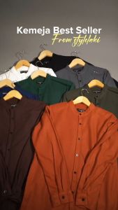Kemeja Polos Pria Lengan Panjang Terlaris: Bahan Cotton Toyobo