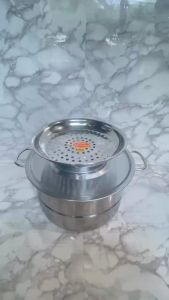 Xửng Hấp Inox 20cm/24cm Có Chân Dùng Cho Hấp Cá Và Rau Củ