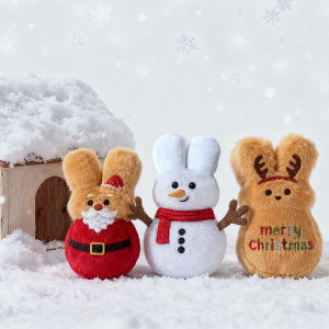 15cm Christmas Snowman Santa Clau,Rabbit Doll Room Decoration Christma Plush Halloween Christmas Gift Childrens Birthday Giftt