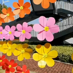 【READY STOCK】10m Eight-Piece Flower/Creative Color Windmill String/Garden Hanging Windmill/String-Style Windmill Flower