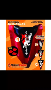 HONDA CLICK 125i / 150i V2 FRONT PANELSTICKER DECALS. UCHIHA ITACHI