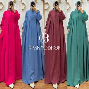 Hawwa dress bahan crinkle airflow LD 114 PB 140