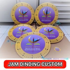 JAM DINDING CUSTOM FOTO GAMBAR NAMA SENDIRI DIAMETER BULAT 30CM