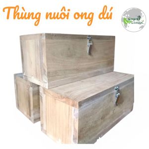 Thùng nuôi ong dú gỗ mù u chất lượng cao KT 17*17*40*18cm