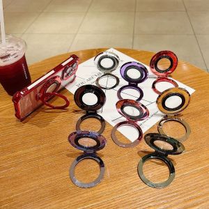 Magnetic Bracket Ring Stand Universal Luxury Plating Phone Back Case Holder Cover Accessories For iPhone 17 16 15 14 13 12 11