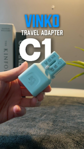VINKO C1 45W PD Fast Charging Pocket Travel Adapter Dual USB-C Wall Charger for iPhone Android
