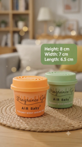 Air Baby Fragrance Gel – Long-Lasting Pleasant Scent Air Freshener | H 8 cm × L 6.5 cm × W 7 cm