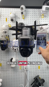 Yoosee CCTV terbaru Tenaga Surya 2 Lensa outdoor waterproof Konsumsi Daya Rendah 20000mAh Alarm Deteksi Manusia AI cctv sambung hp jarak jauh