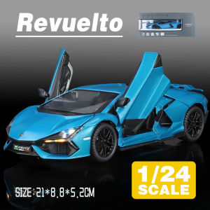 LEO 1:24 Revuelto Supercar Metal Diecast Alloy Toy Car Model Trucks For Kids Toys Vehicles Hobbies Collectio
