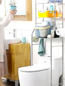 ชั้นวาง Ideal สำหรับห้องน้ำ ชั้นคร่อมชักโครก คร่อมเครื่องซักผ้า โครงเหล็ก สเเตนเลส สองสี กำลังที่ประสิทธิภาพ พร้อมส่ง ราคาที่สูง-ต่ำ