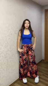 Covered Beachsuit Square Pants Floral  Elegant Fashion Design Wrap Arround Palazzo